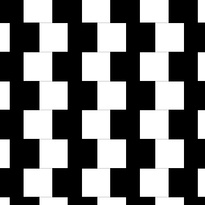 Café Wall illusion where parallel straight lines appear to be tilting due to tile contrast